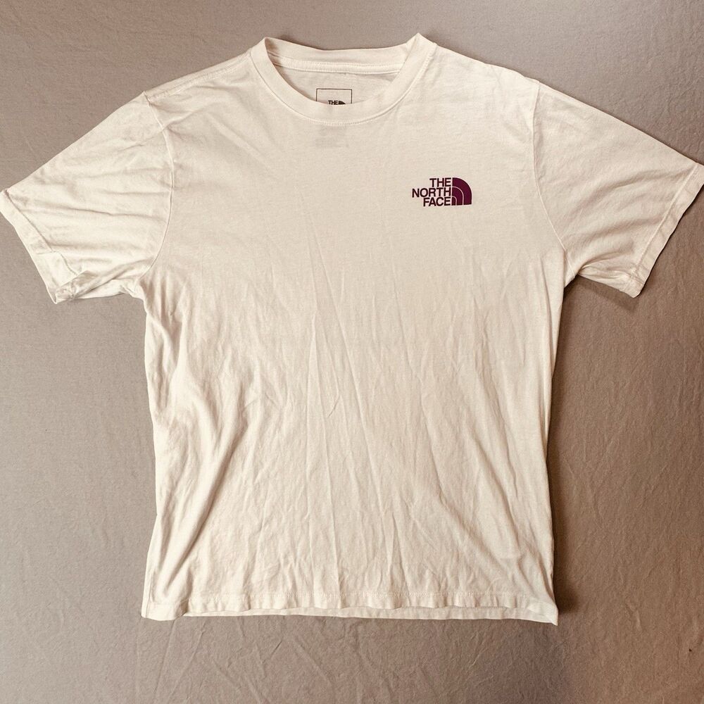 The North Face (Never Stop Exploring) Women’s White W Purple Sz L T Shirt